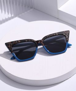 SHEIN Leopard Frame Cat Eye Fashion Glasses
