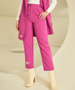 SHEIN X ROAA High Waist Slant Pocket Suit Pants