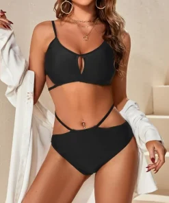 SHEIN Cut Out High Waisted Bikini Swimsuit