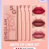 SHEGLAM So Lippy Lip Liner Set-Rose Graden 3 Pcs Set Soft Matte Brown Lip Liner Pencil High Pigment Easy To Use Silky Smooth Contour Tint Lip Makeup