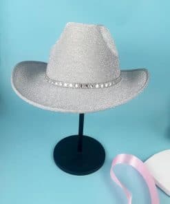 SHEIN Rhinestone Decor Fedora Hat