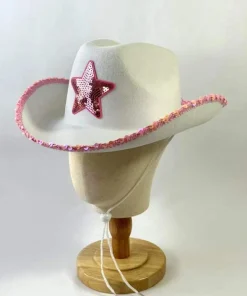 SHEIN Star & Sequin Decor Cowboy Hat