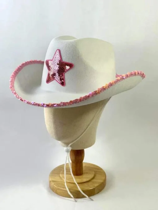 SHEIN Star & Sequin Decor Cowboy Hat