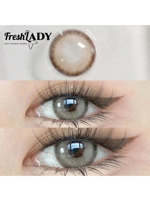 SHEIN Freshlady Aoki Grey 14mm Natural Colored Contact Lenses 1 Year Disposable