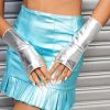 SHEIN X Breakaway SHEIN ICON Women'S Fingerless Silver Gloves Street