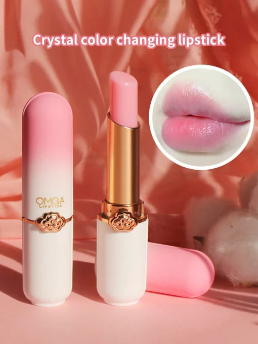 SHEIN OMGA 1pc Moisturizing Hydrating Color-Changing Lipstick, Day & Night, Long-Lasting, Lip Care, Prevent Dryness & Cracking, Reduce Lip Wrinkles, Colored Lip Balm