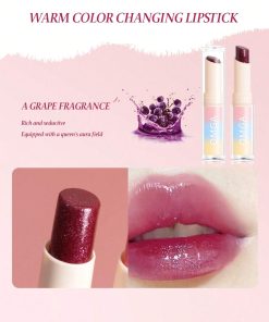 SHEIN OMGA 1pc Moisturizing Hydrating Color Changing Fruit Flavored Lip Balm With Temperature Sensing Formula, Anti-Chap And Lip Line Reduction