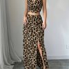 SHEIN Frenchy 2pcs Women's Summer Fashion Leopard