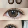 SHEIN 1 Pair Cold Rum Brown Color Contact Lenses Yearly Use 14.5mm Large Diameter Enlarge The Eyes