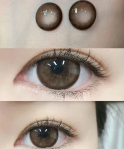 SHEIN 1 Pair Cold Rum Brown Color Contact Lenses Yearly Use 14.5mm Large Diameter Enlarge The Eyes