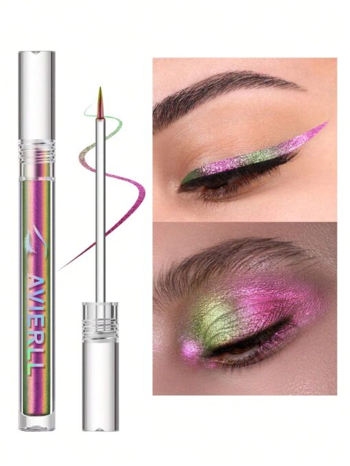 SHEIN AVIERLL 6 Colors Liquid Eyeliner Pen Eyeshadow Color Changing Silky Waterproof High Lasting Holiday Makeup (Color 06# - 1pc)