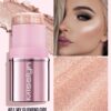 SHEIN Misslyn You Glow Girl! Highlighter Stick,Easy Application, Lightweight, Creamy Texture, Micro-Fine Pearls, Buildable Cream, Long Lasting, Skin-Loving Formula