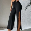 SHEIN PETITE Cut Out Split Thigh Pants