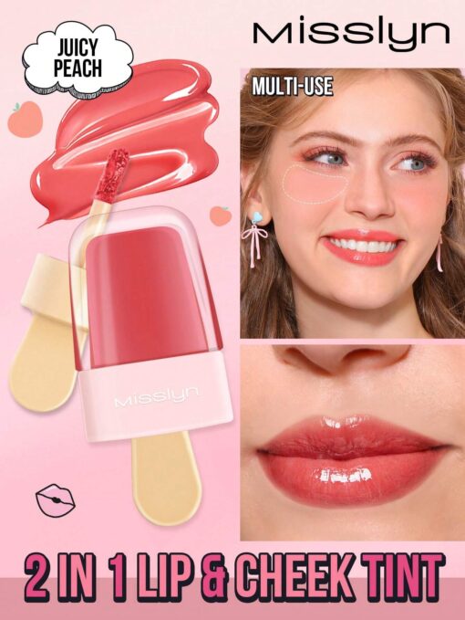 SHEIN Misslyn 2 In 1 Lip & Cheek Tint, For Both Lip And Check, High Moisturizing Effect