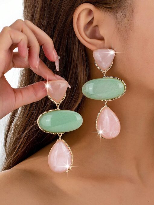 SHEIN Latest Trendy Unique Exaggerated Resin Women Earrings